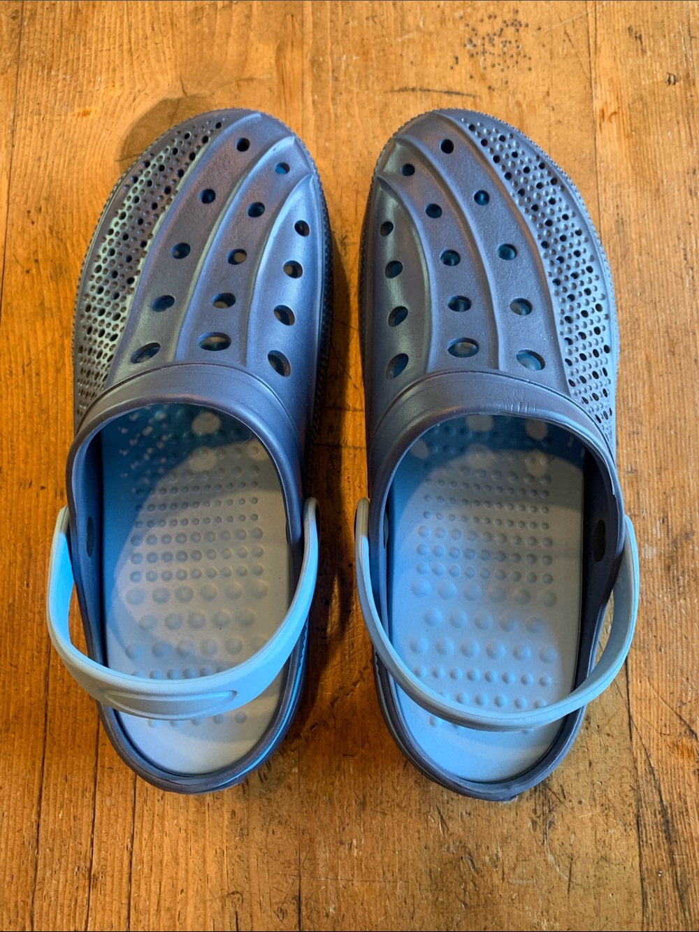 Navy Blue Slip-On Clog Sandals - Picture 7 of 16